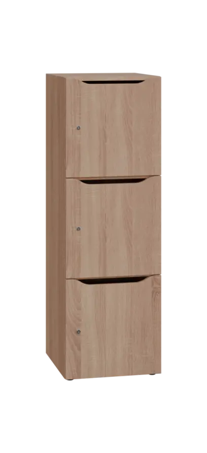 DOMINOU 33 úložná skříň 3-boxová, 1367x450x400 mm, dub bardolino